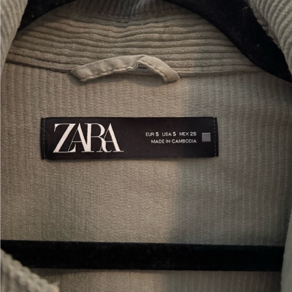 Zara Green Corduroy Shacket - Picture 3 of 3